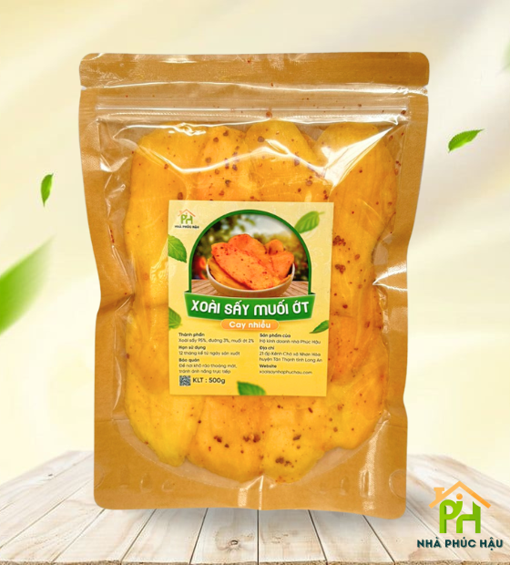 Xoài sấy dẻo vị cay nhiều 500gr 