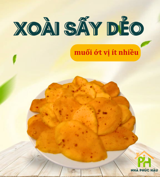 Xoài sấy dẻo vị cay nhiều 500gr 