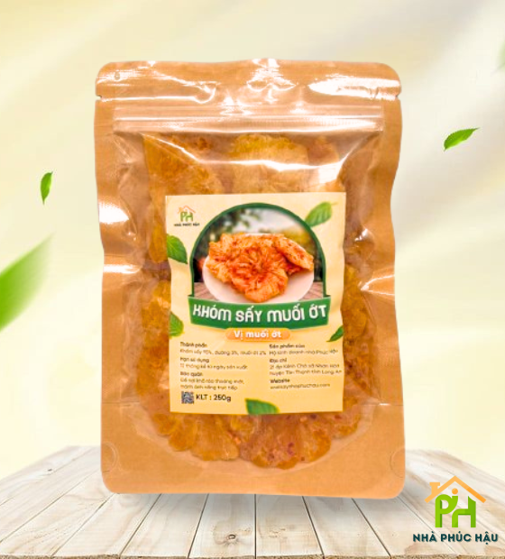 Khóm sấy muối ớt cay nhiều 250gr